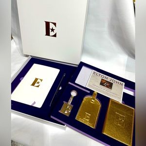Elton John NEW in package VIP Tour Memorabilia  journal pen pencil keychain more